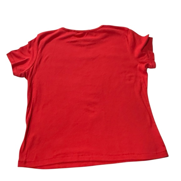 Tommy Hilfiger Womens XL Red Tee Shirt Short Sleeve Logo Graphic Spellout‎ - Picture 2 of 5